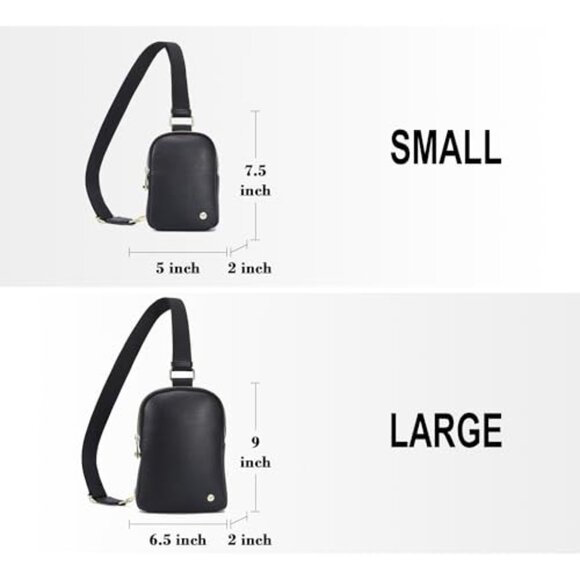 Vegan Leather Crossbody Bag Anti-Theft RFID Minimal Chic Travel Essential - Picture 5 of 8